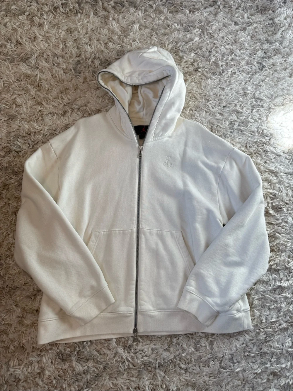 Cactus Jack x Jordan Bradn White Full-Zip Hood jacket Travis Scott